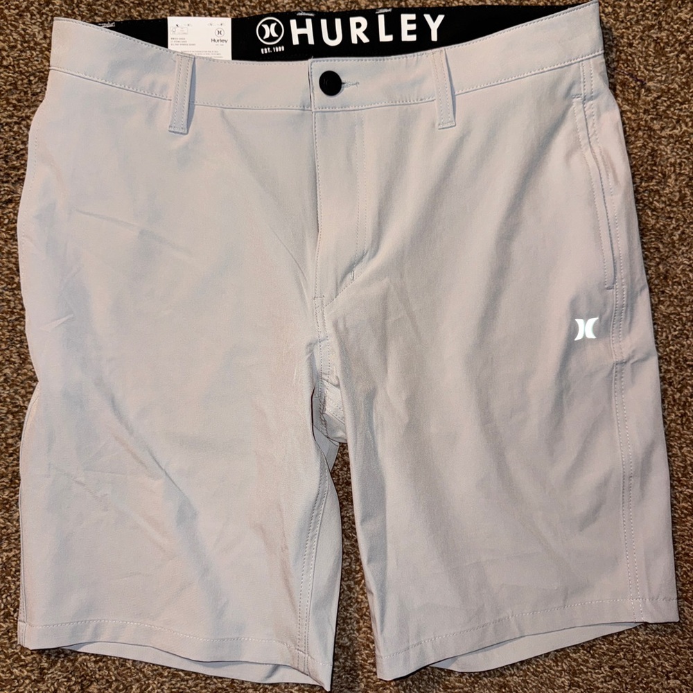 Hurley Men's Gray Athletic Shorts (Brand New)